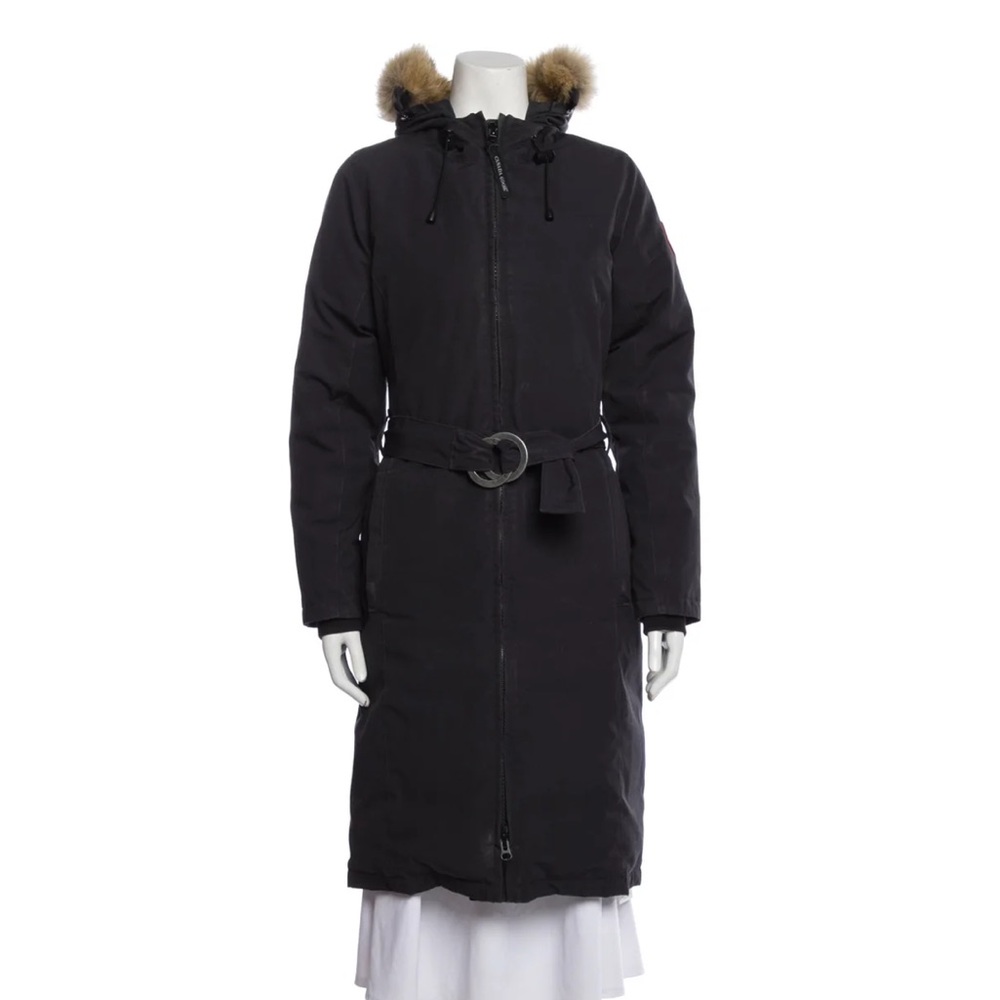 Canada Goose real fur parka with a belt
